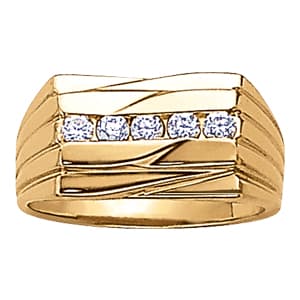 Men's Channel Set Band (1/2 ct. tw.) — White Gold