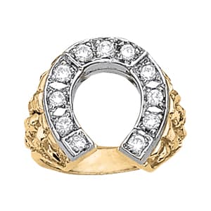 Men's Horseshoe Ring (1/2 ct. tw.) — View 1