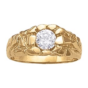 Men's Solitaire Nugget Ring (10129 ct. tw.) — View 1