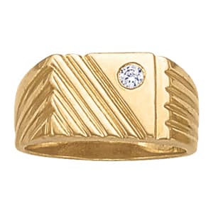 Gents Ring Solitaires (0.1 ct. tw.) — View 1