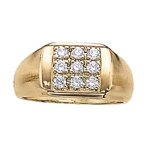 Gents Ring Cluster — 1/2 CT (1/2 ct. tw.) — View 1