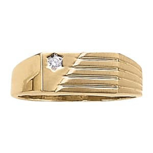 Gents Ring Solitaires (0 ct. tw.) — View 1
