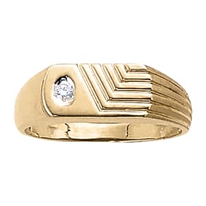 Gents Ring Solitaires (0 ct. tw.) — View 1