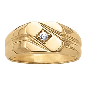 Gents Ring Solitaires (0.1 ct. tw.) — View 1
