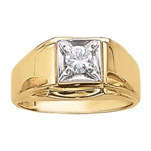 Gents Ring Solitaires (0.15 ct. tw.) — View 1