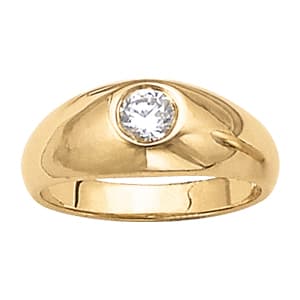 Gents Ring Solitaires (0.47 ct. tw.) — White Gold