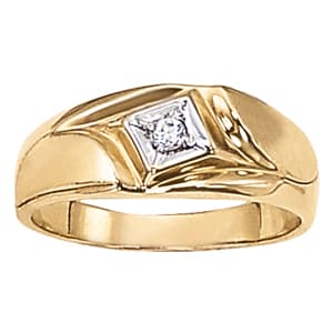 Gents Ring Solitaires (0.03 ct. tw.) — View 1