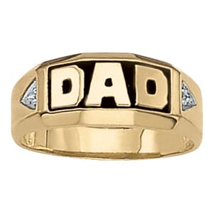 Gents Ring Onyx (0.02 ct. tw.) — View 1