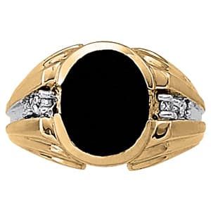 Gents Ring Onyx (1/8 ct. tw.) — View 1