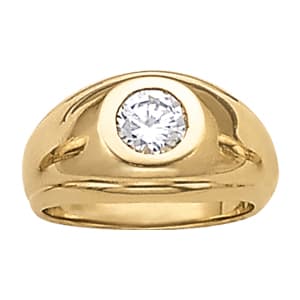 Gents Ring Solitaires (5/8 ct. tw.) — White Gold
