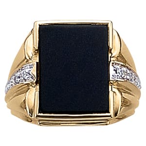 Onyx Gents Fashion Ring (0.06 ct. tw.) — View 1