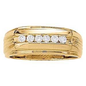 Gents Ring Channel Bands (1/4 ct. tw.) — View 1