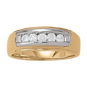 Gents Ring Channel Bands (1/2 ct. tw.) — View 1