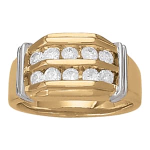 Channel Set Gents Ring — 1 CT (1 ct. tw.) — View 1