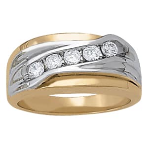 Gents Ring Channel Bands (1/2 ct. tw.) — View 1