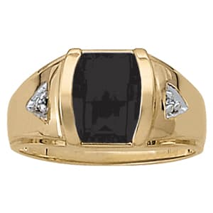 Gents Ring Onyx (0.02 ct. tw.) — View 1