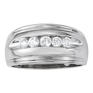 Gents Ring Channel Bands (1/2 ct. tw.) — View 1