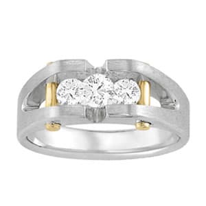 Gents Ring Channel Bands (3/4 ct. tw.) — View 1