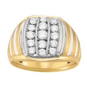 Gents Ring Cluster (1 ct. tw.) — View 1