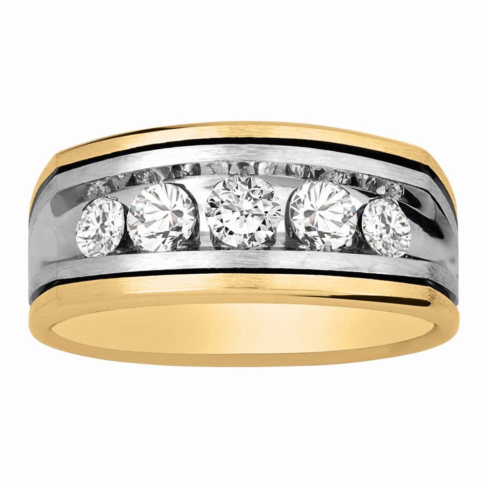 Gent's Cluster Wedding Ring — 1/4 CT (0.18 ct. tw.) — View 1