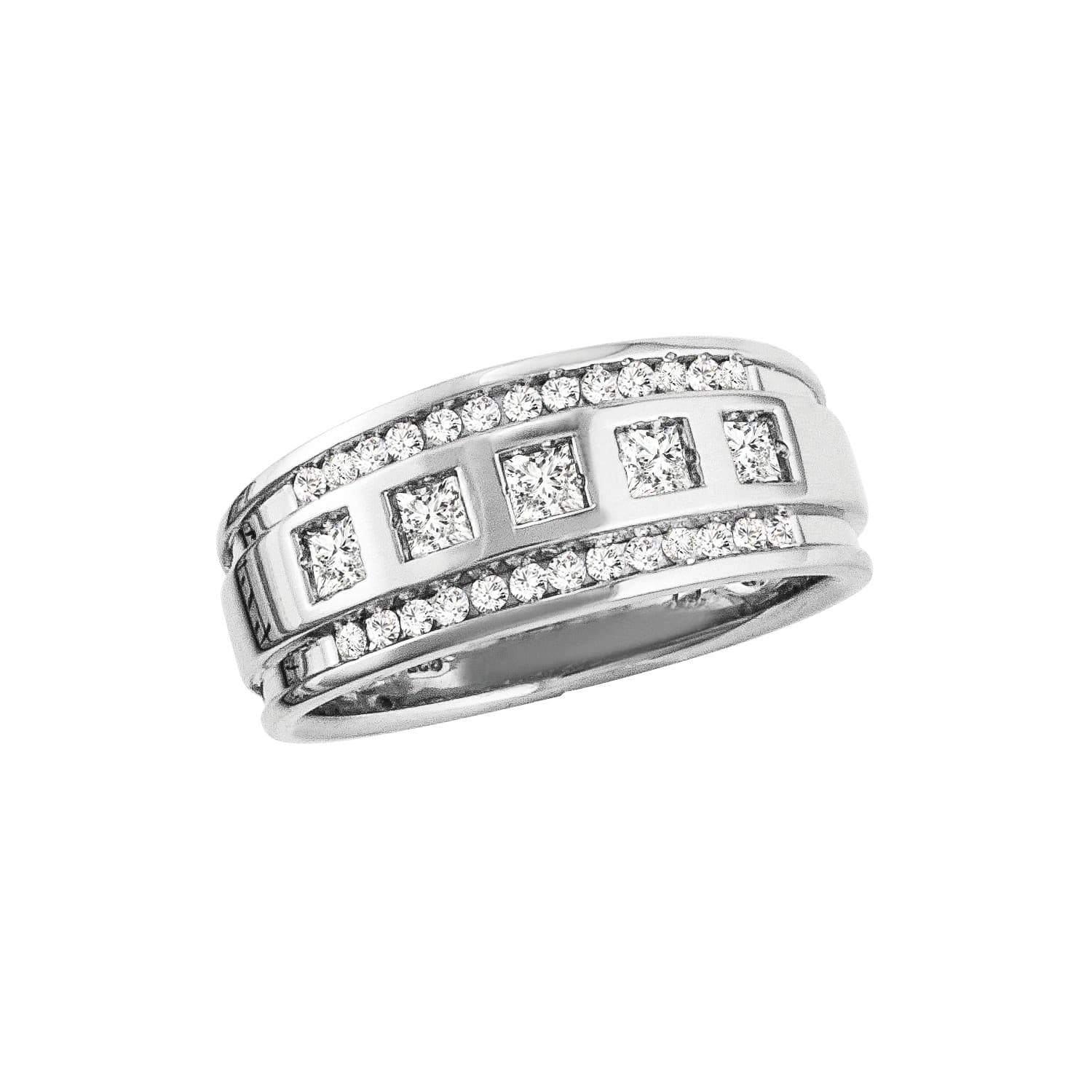 Breakdown-gents Diamond Band (1 ct. tw.) — View 1