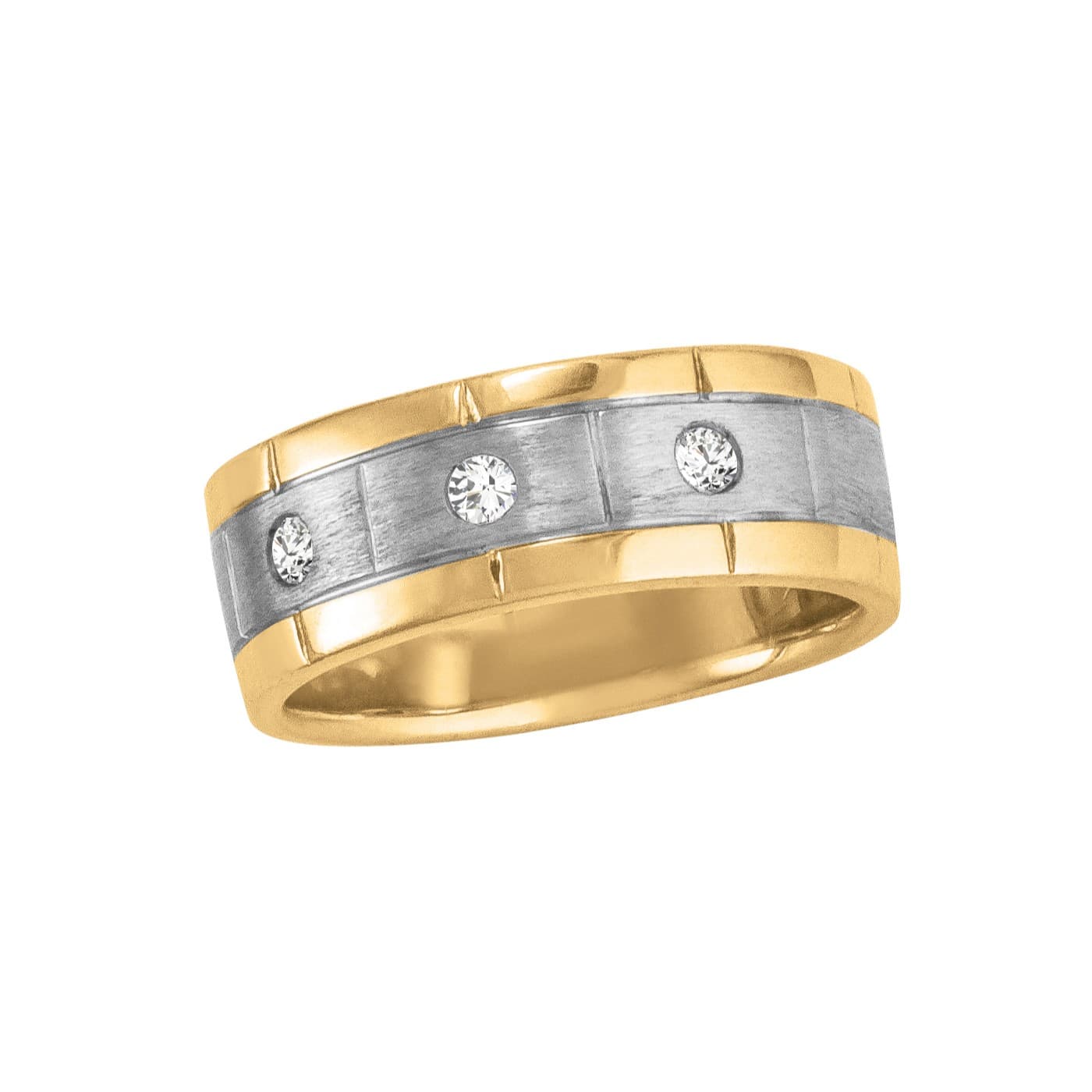 Gents Diamond Band Satin Finish (10588 ct. tw.) — View 1