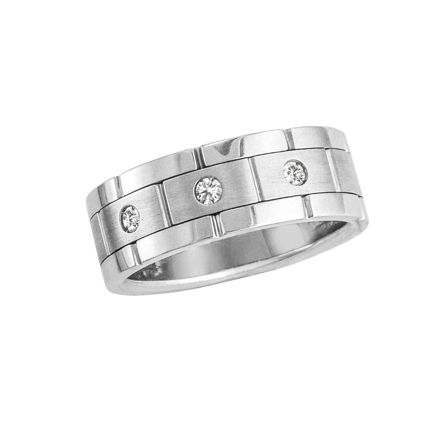Gents Diamond Band Soft Satin Finish (10589 ct. tw.) — View 1