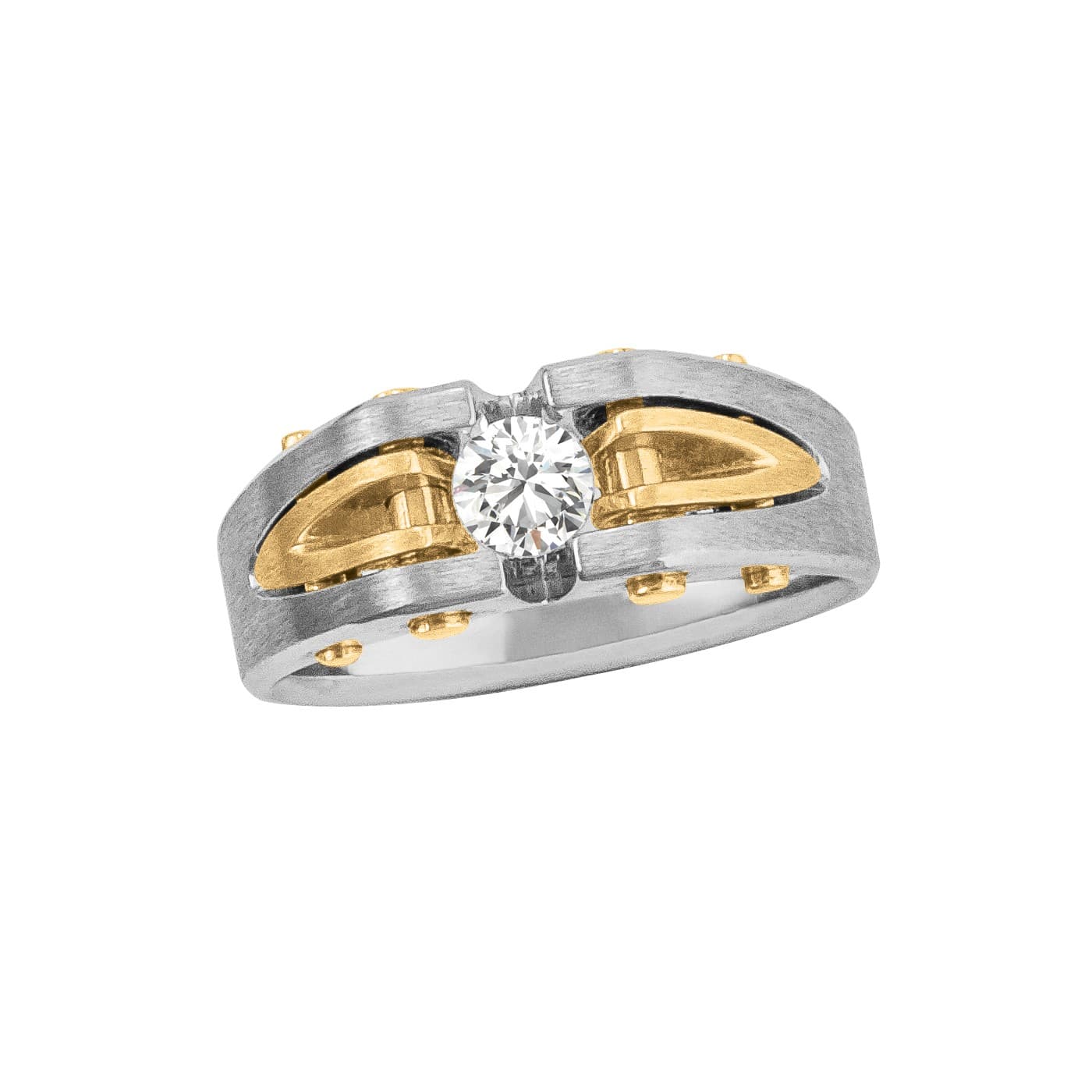 Gents Diamond Band Soft Satin Finish (10590 ct. tw.) — View 1