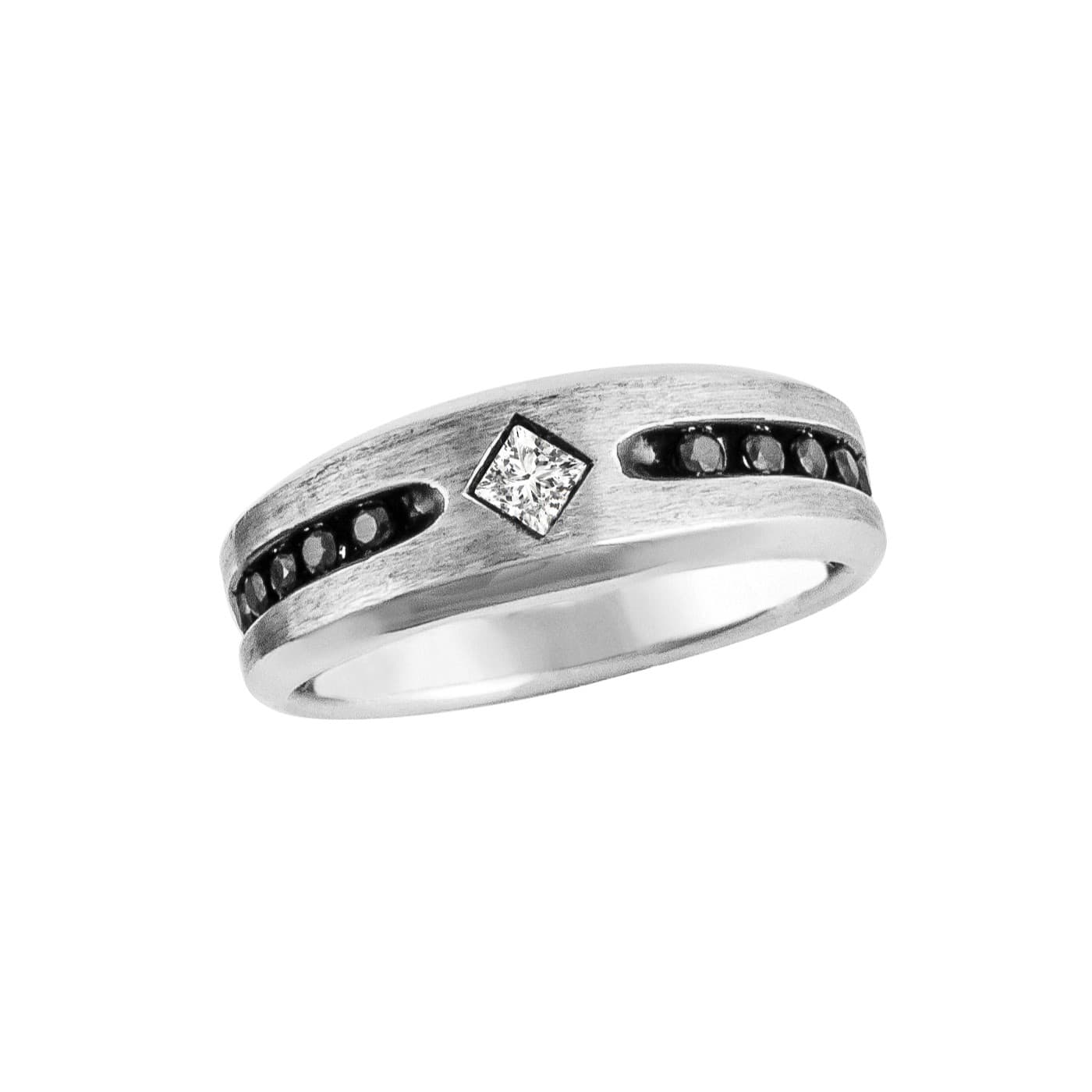 GENT'S DIA RING SATIN FINISH SIDES (0.43 ct. tw.) — View 1