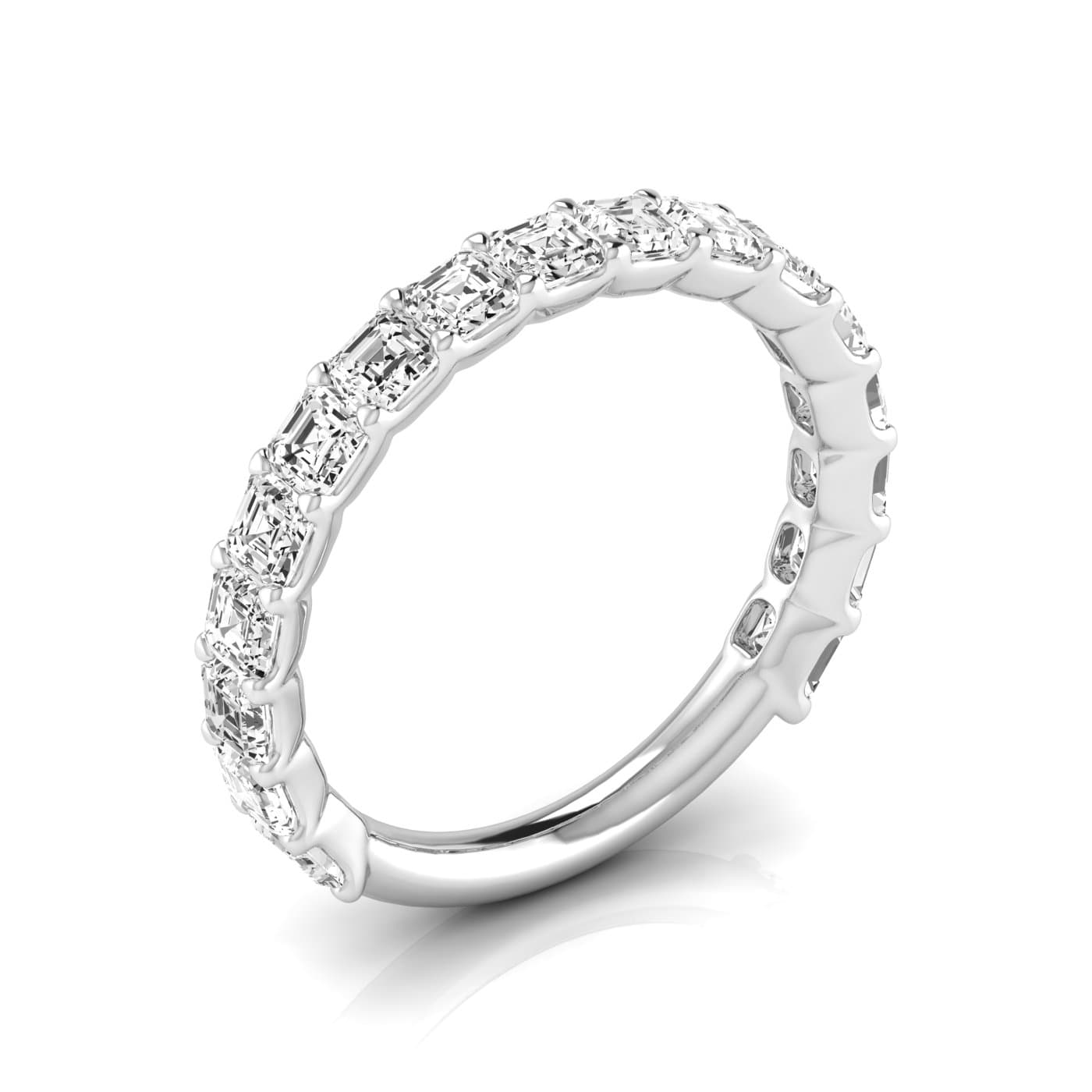 3/4 Spread Asscher Diamond Wedding Band (1.7 ct. tw.) — View 1