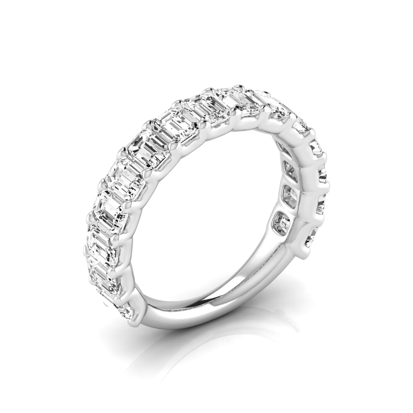 3/4 Spread Emerald Diamond Wedding Band (3 3/4 ct. tw.) — View 1