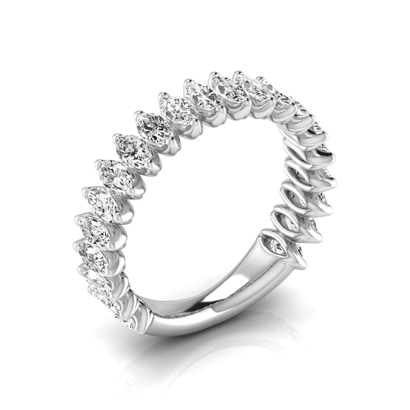 3/4 Spread Marquise Diamond Wedding Band (2.1 ct. tw.) — View 1