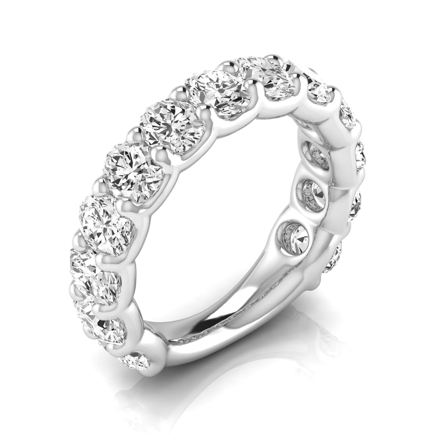 3/4 Spread Oval Diamond Wedding Band (4.29 ct. tw.) — View 1