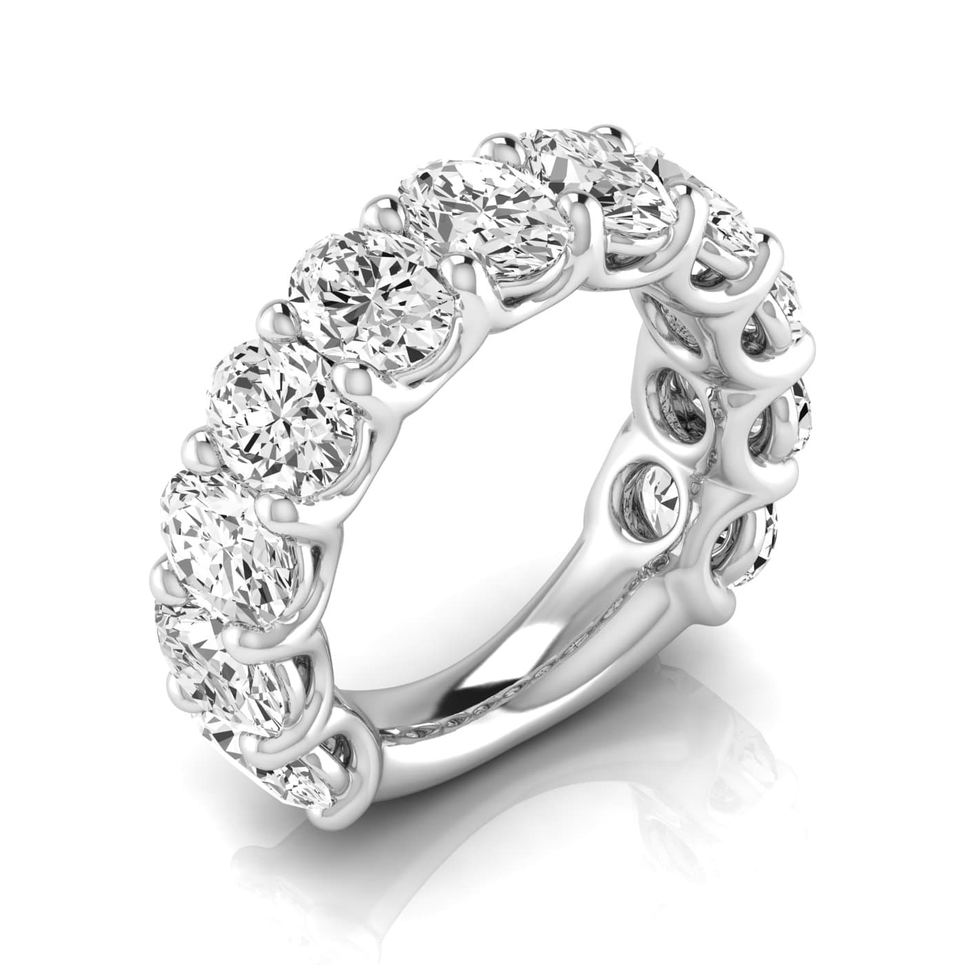 3/4 Spread Oval Diamond Wedding Band (5 1/2 ct. tw.) — View 1