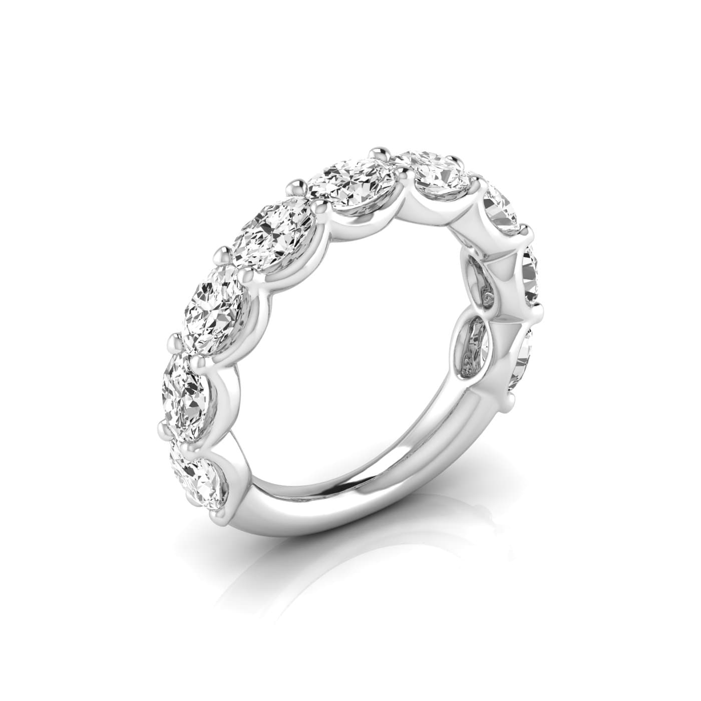 3/4 Spread Oval Diamond Wedding Band (3 5/8 ct. tw.) — View 1