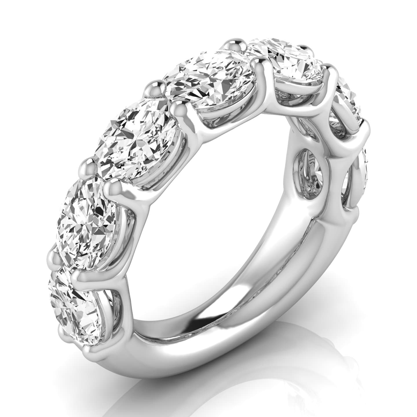 3/4 Spread Oval Diamond Wedding Band (5.04 ct. tw.) — View 1