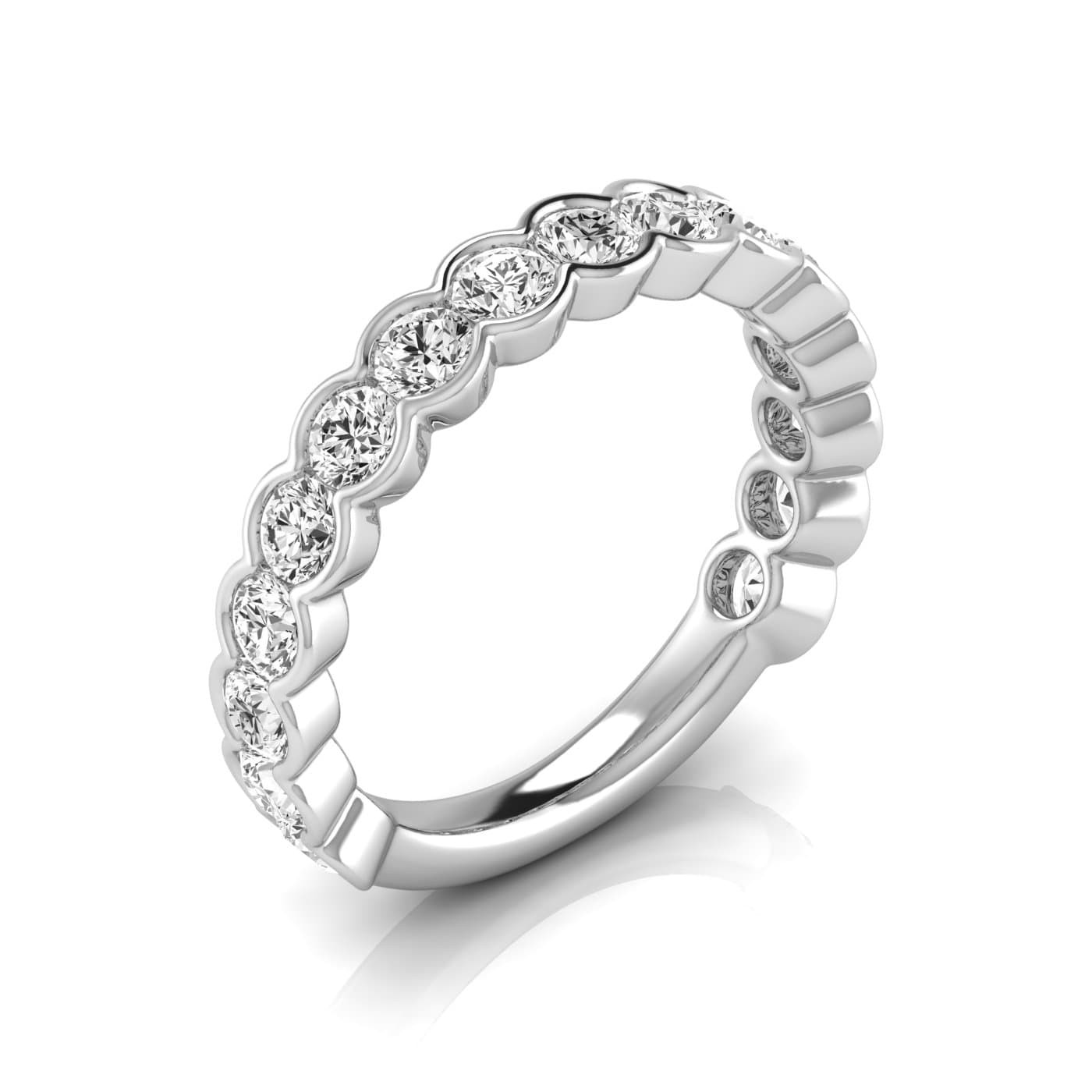 3/4 Spread Round Diamond Wedding Band (1.6 ct. tw.) — View 1