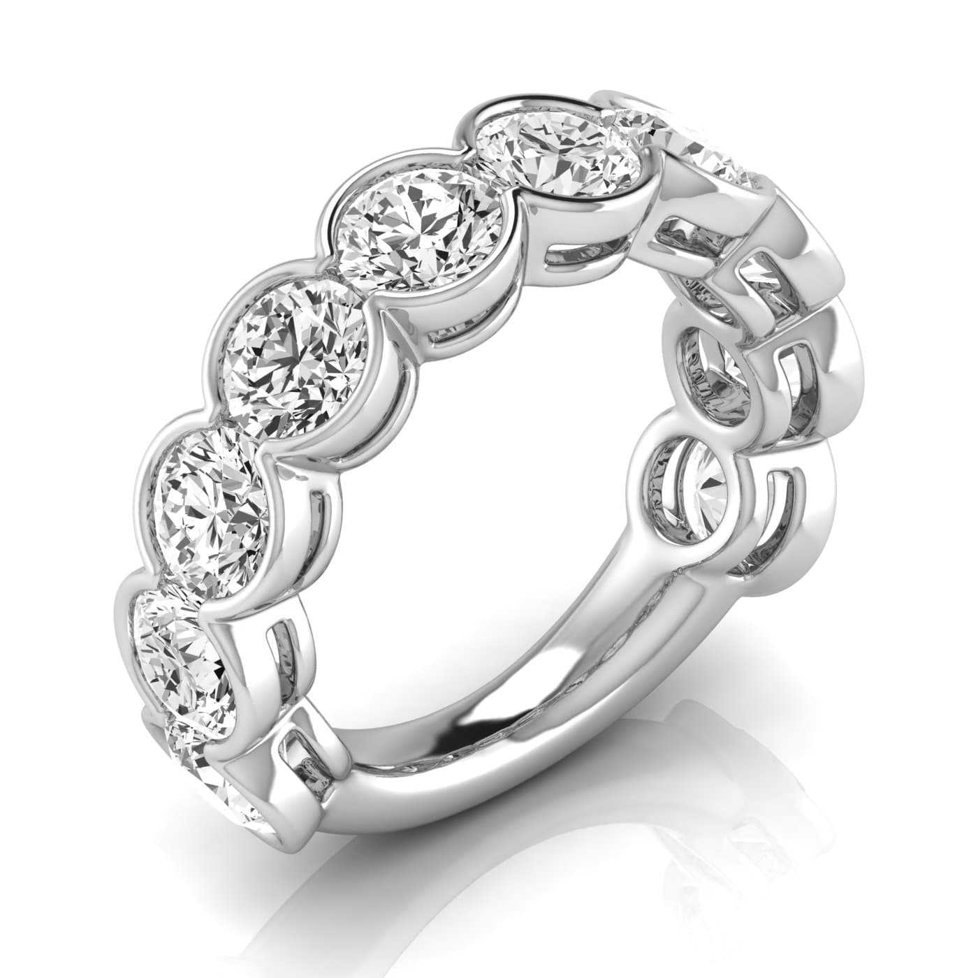 3/4 Spread Round Diamond Wedding Band (5 ct. tw.) — View 1
