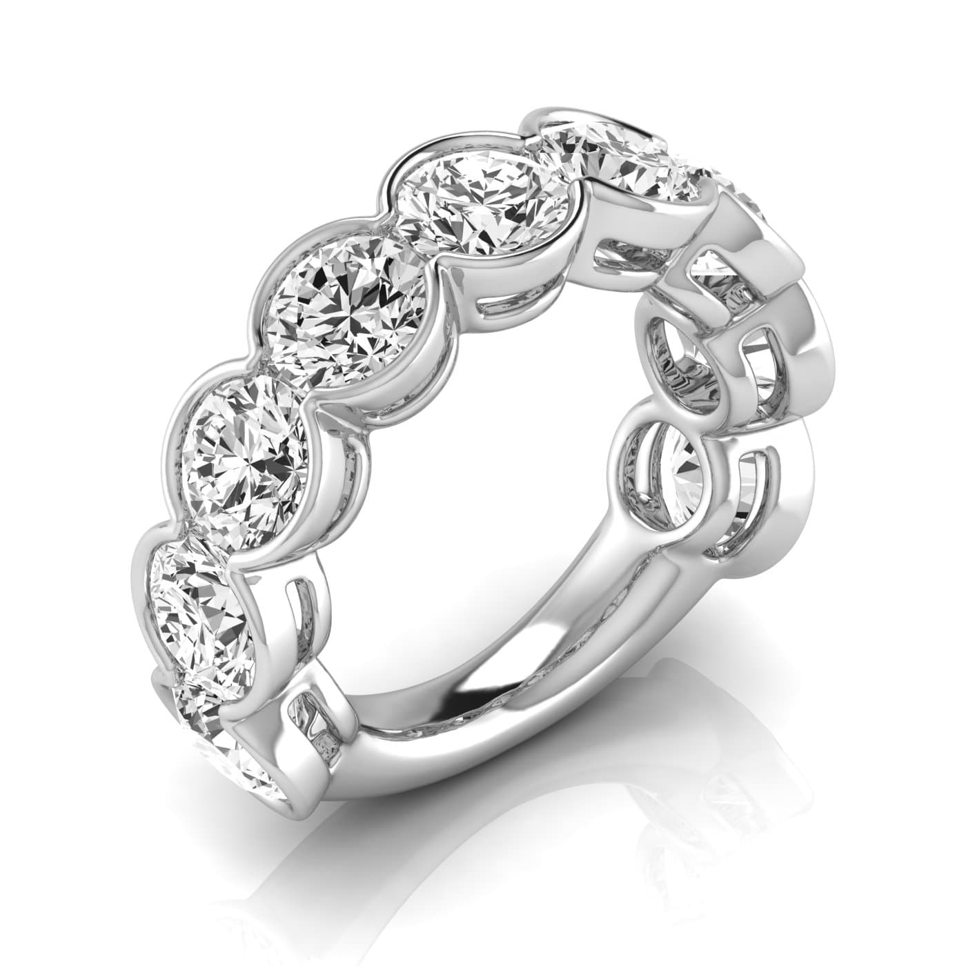 3/4 Spread Round Diamond Wedding Band (6 3/4 ct. tw.) — View 1