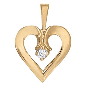 Pendants Heart (0.1 ct. tw.) — White Gold