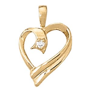 Pendants Heart (0.03 ct. tw.) — White Gold