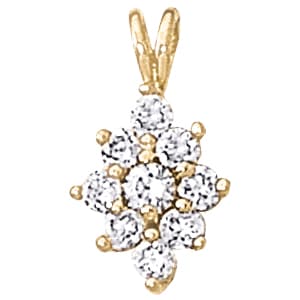 Pendants Cluster (1/2 ct. tw.) — White Gold