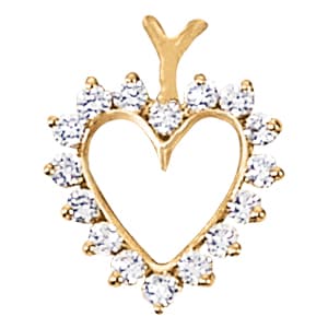 Pendants Heart (0.48 ct. tw.) — White Gold