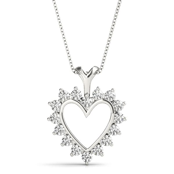 Heart Sharp Pendants — 1/2 CT (0.48 ct. tw.) — View 1