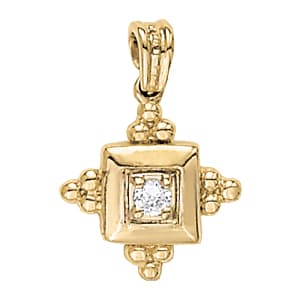 Pendants Solitaires Matching 81781 (1/8 ct. tw.) — White Gold