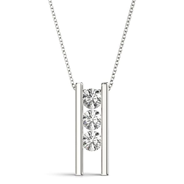 Pendants 3 Stone — 1 CT (0.99 ct. tw.) — View 1