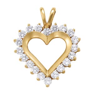 Heart Shaped Pendant (1 ct. tw.) — White Gold