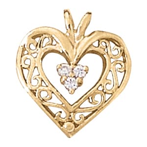 Pendants Heart (0.05 ct. tw.) — White Gold