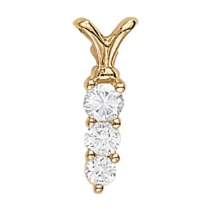 Pendants 3 Stone (1/2 ct. tw.) — White Gold