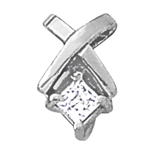 Pendants Solitaires (0.41 ct. tw.) — White Gold